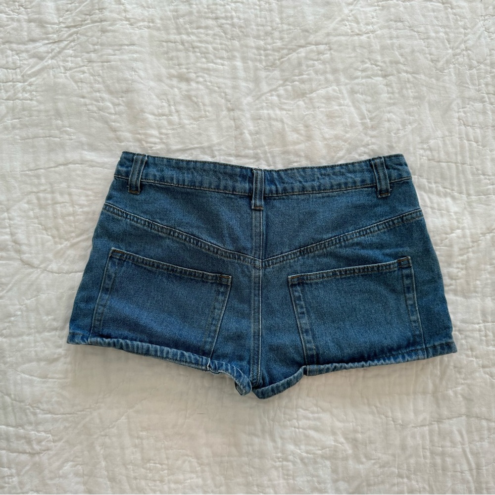 DENIM MINI SKORT - Picture 2 of 3